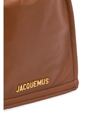 Коричневый кожаный клатч от Jacquemus