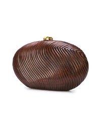 Коричневый кожаный клатч от Rocio