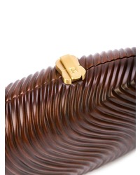 Коричневый кожаный клатч от Rocio