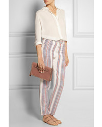 Коричневый кожаный клатч от Valentino