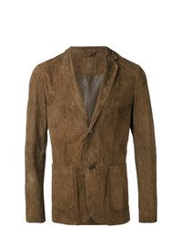 Мужской коричневый кожаный пиджак от Desa Collection