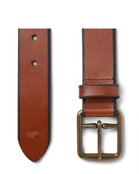 Мужской коричневый кожаный ремень от Polo Ralph Lauren