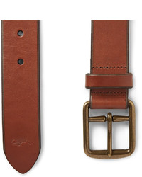 Мужской коричневый кожаный ремень от Polo Ralph Lauren