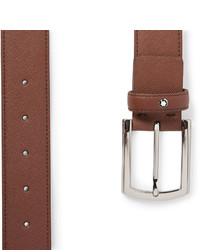 Мужской коричневый кожаный ремень от Montblanc