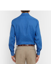 Мужской коричневый кожаный ремень от Hugo Boss