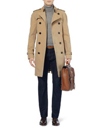 Мужской коричневый кожаный ремень от Mulberry