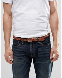 Мужской коричневый кожаный ремень от Asos