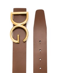 Мужской коричневый кожаный ремень от Dolce & Gabbana