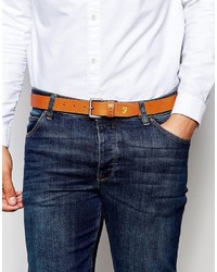 Мужской коричневый кожаный ремень от Farah