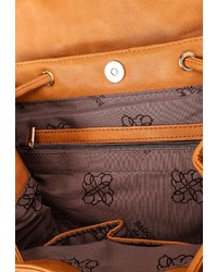 Женский коричневый кожаный рюкзак от Baggini