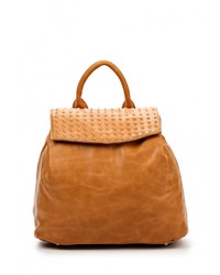 Женский коричневый кожаный рюкзак от Baggini