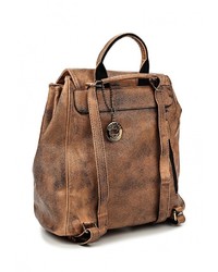 Женский коричневый кожаный рюкзак от Chantal