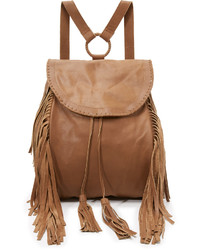 Женский коричневый кожаный рюкзак от Cleobella