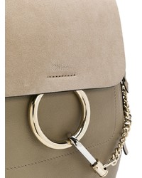 Женский коричневый кожаный рюкзак от Chloé