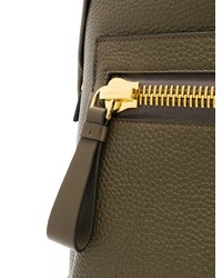 Мужской коричневый кожаный рюкзак от Tom Ford