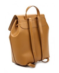 Женский коричневый кожаный рюкзак от Mango