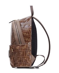 Мужской коричневый кожаный рюкзак от Fendi