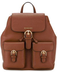 Женский коричневый кожаный рюкзак от MICHAEL Michael Kors