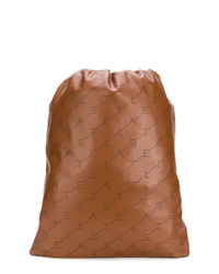 Женский коричневый кожаный рюкзак от Stella McCartney