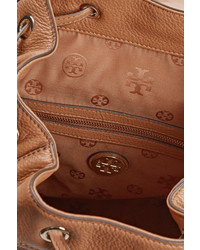 Женский коричневый кожаный рюкзак от Tory Burch