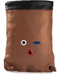 Мужской коричневый кожаный рюкзак
