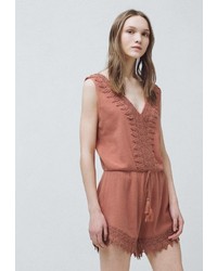 Коричневый комбинезон с шортами от Mango