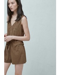 Коричневый комбинезон с шортами от Mango