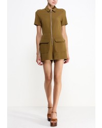 Коричневый комбинезон с шортами от Topshop