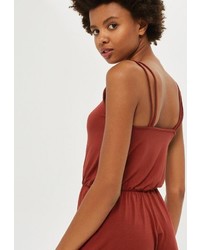 Коричневый комбинезон с шортами от Topshop