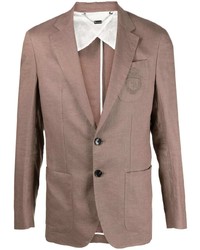 Мужской коричневый льняной пиджак от Billionaire