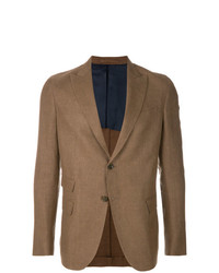 Мужской коричневый льняной пиджак от Eleventy