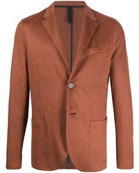 Мужской коричневый льняной пиджак от Harris Wharf London