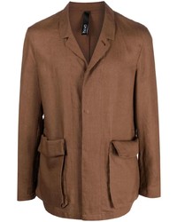Мужской коричневый льняной пиджак от Hevo