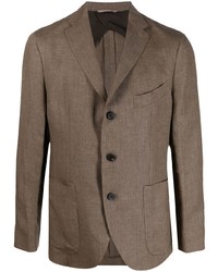 Мужской коричневый льняной пиджак от Peserico