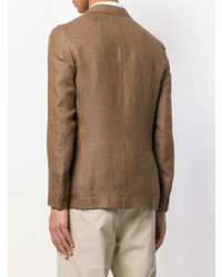 Мужской коричневый льняной пиджак от Eleventy