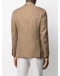 Мужской коричневый льняной пиджак от Lardini
