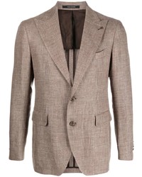 Мужской коричневый льняной пиджак от Tagliatore