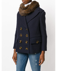 Женский коричневый меховой шарф от Yves Salomon