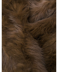 Женский коричневый меховой шарф от Yves Salomon