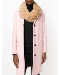 Женский коричневый меховой шарф от Yves Salomon