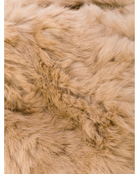 Женский коричневый меховой шарф от Yves Salomon