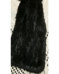 Женский коричневый меховой шарф от Adrienne Landau