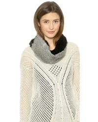 Женский коричневый меховой шарф от Adrienne Landau