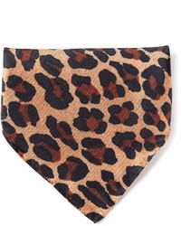 Коричневый нагрудный платок с леопардовым принтом от DSQUARED2
