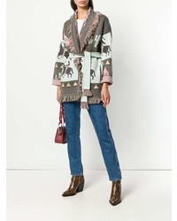 Женский коричневый открытый кардиган с принтом от Alanui