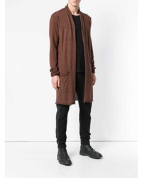 Мужской коричневый открытый кардиган от Lost & Found Rooms