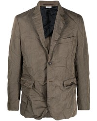 Мужской коричневый пиджак в вертикальную полоску от Comme des Garcons Homme Deux