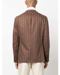 Мужской коричневый пиджак в вертикальную полоску от Eleventy