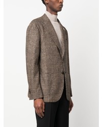 Мужской коричневый пиджак в клетку от Lardini