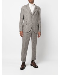 Мужской коричневый пиджак в клетку от Brunello Cucinelli